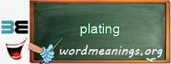 WordMeaning blackboard for plating